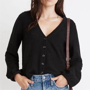 Madewell Bubble Sleeve Cardigan Top